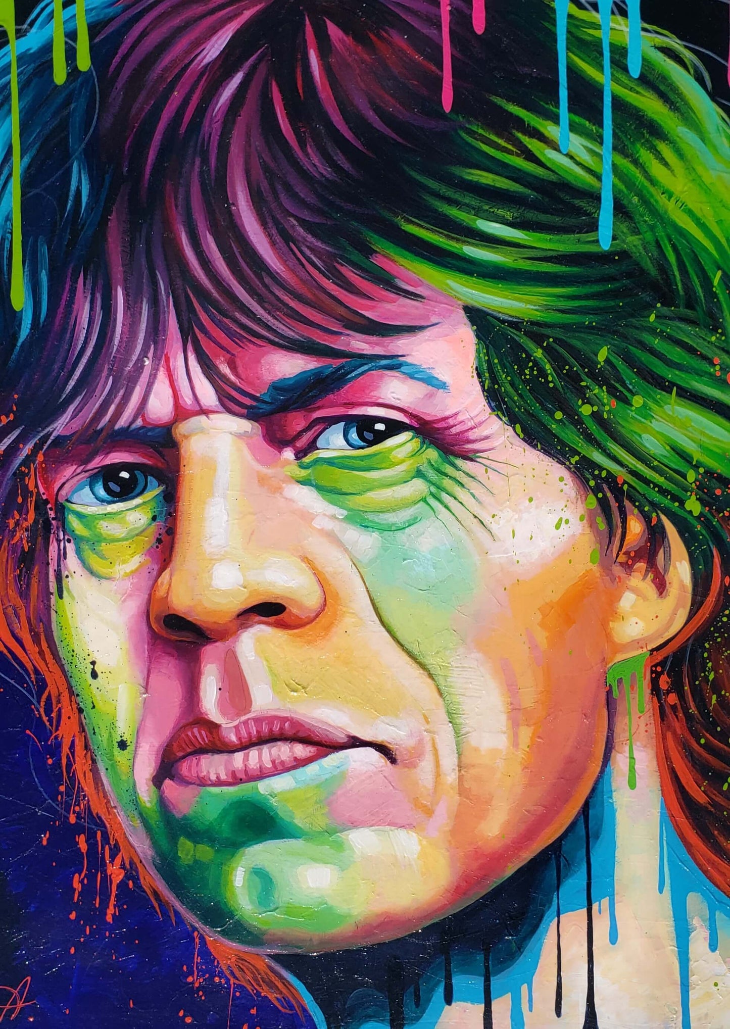 Alexander Ishchenko "Mick Jagger" Original painting hand signed on canvas