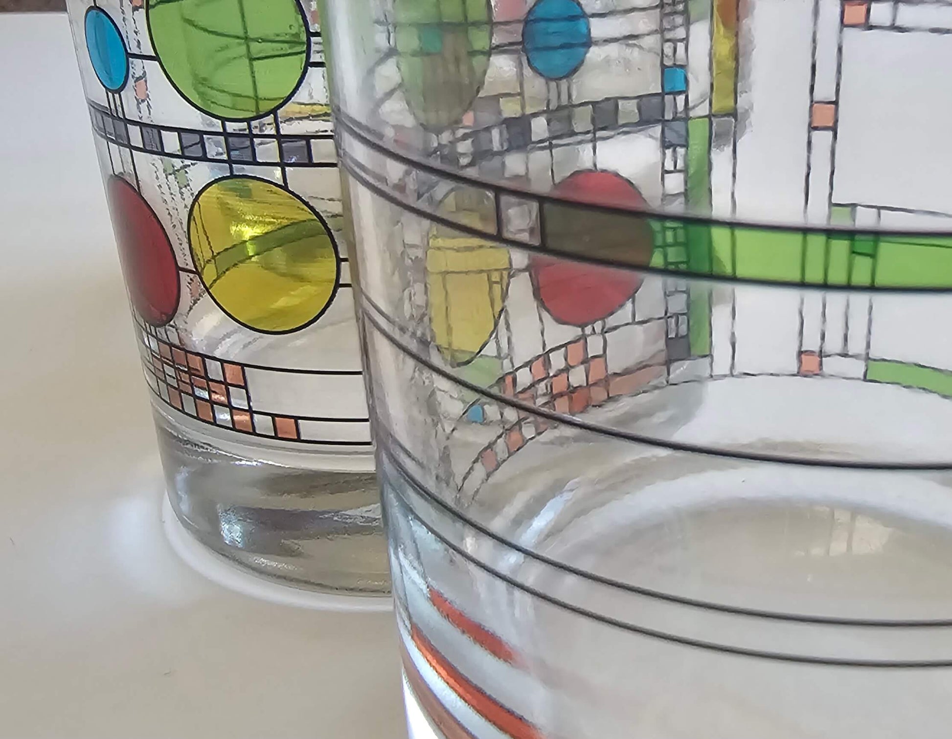 Frank Lloyd Wright 14oz Set of 4 drinking glasses