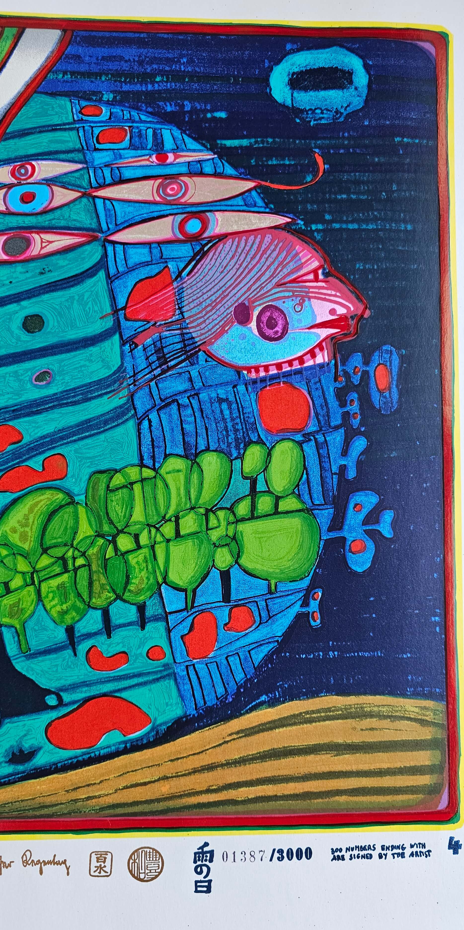 Friedensreich Hundertwasser Flucht Ins All Regentag