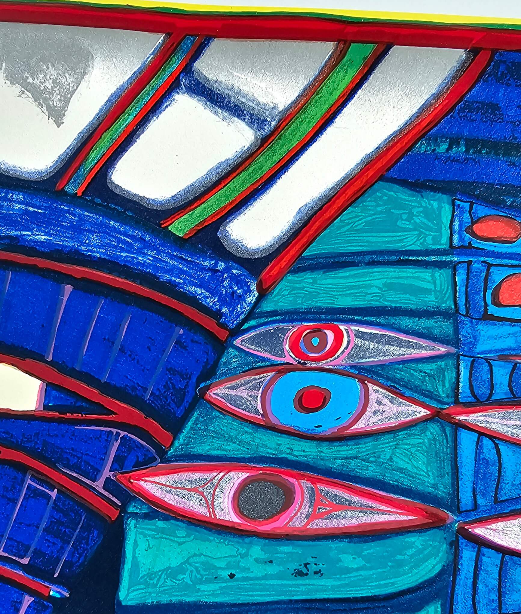Friedensreich Hundertwasser Flucht Ins All Regentag eyes