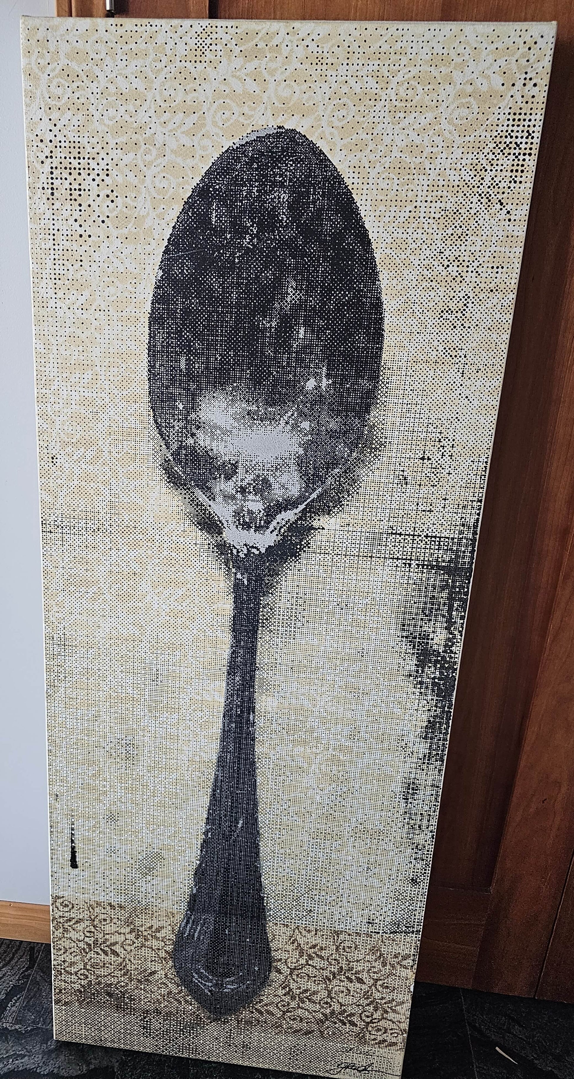 Gail Rodgers "Spoon" Original Acrylic painting hand signed