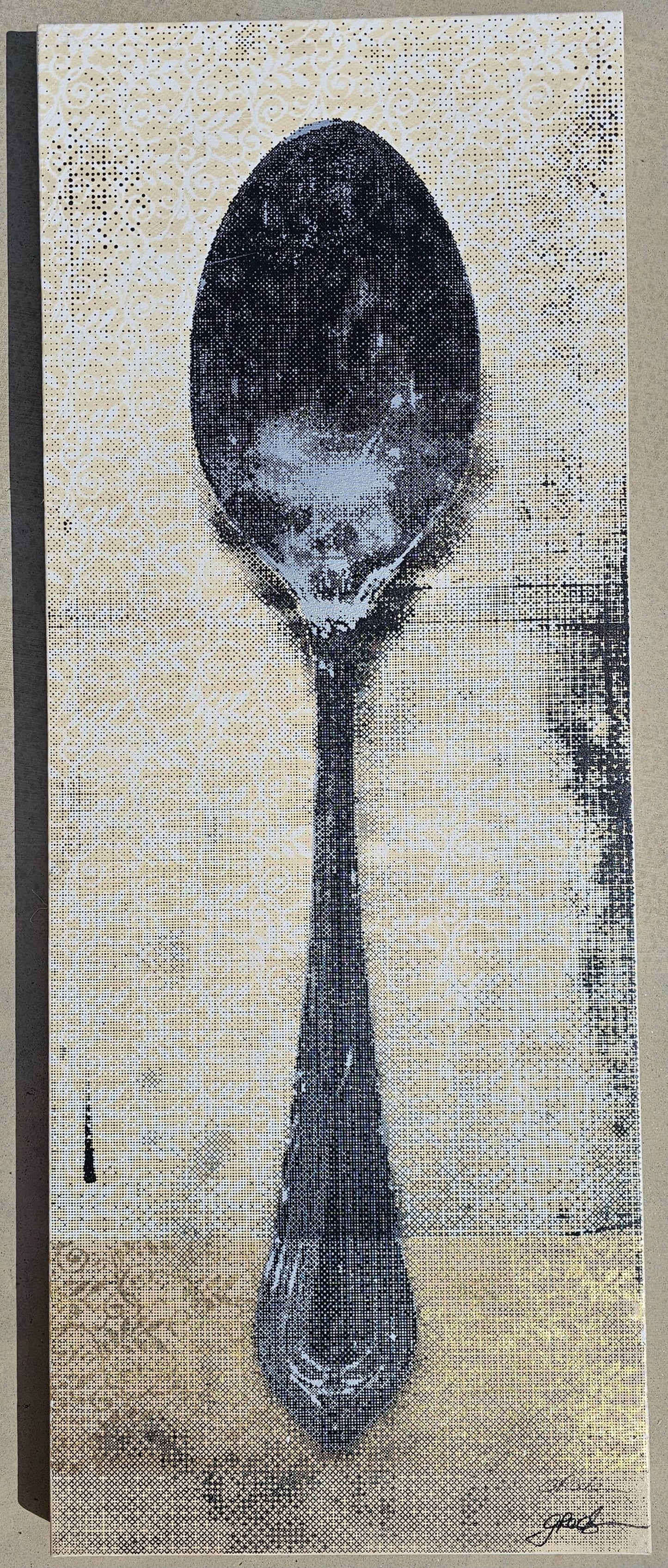 Gail Rodgers "Spoon" Original Acrylic painting hand signed