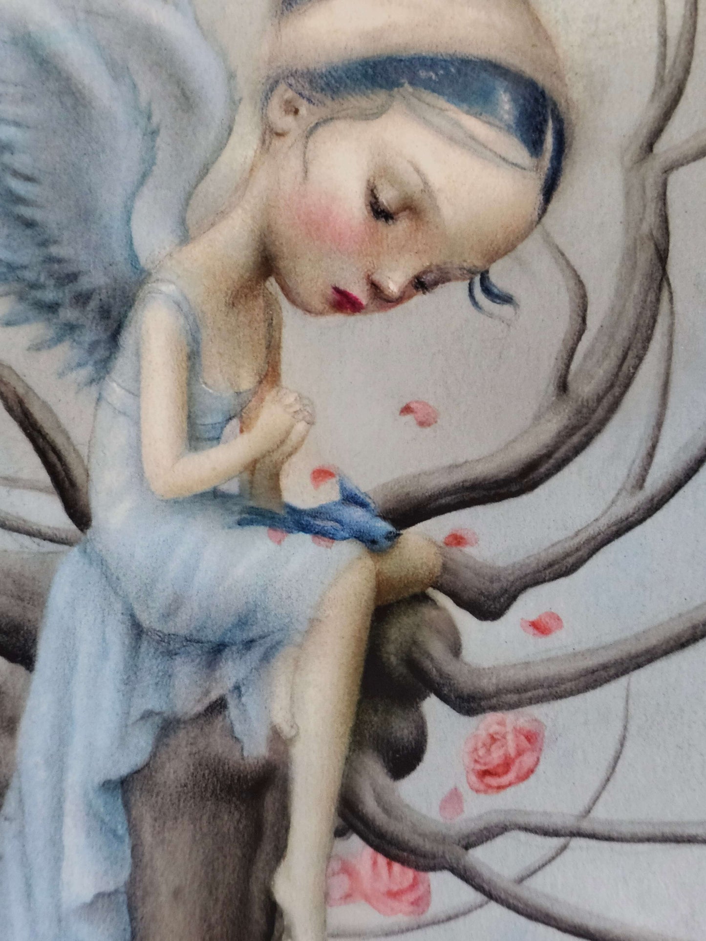 Nicoletta Ceccoli Blue Bird and the Fox Hand Signed Limited Edition Print