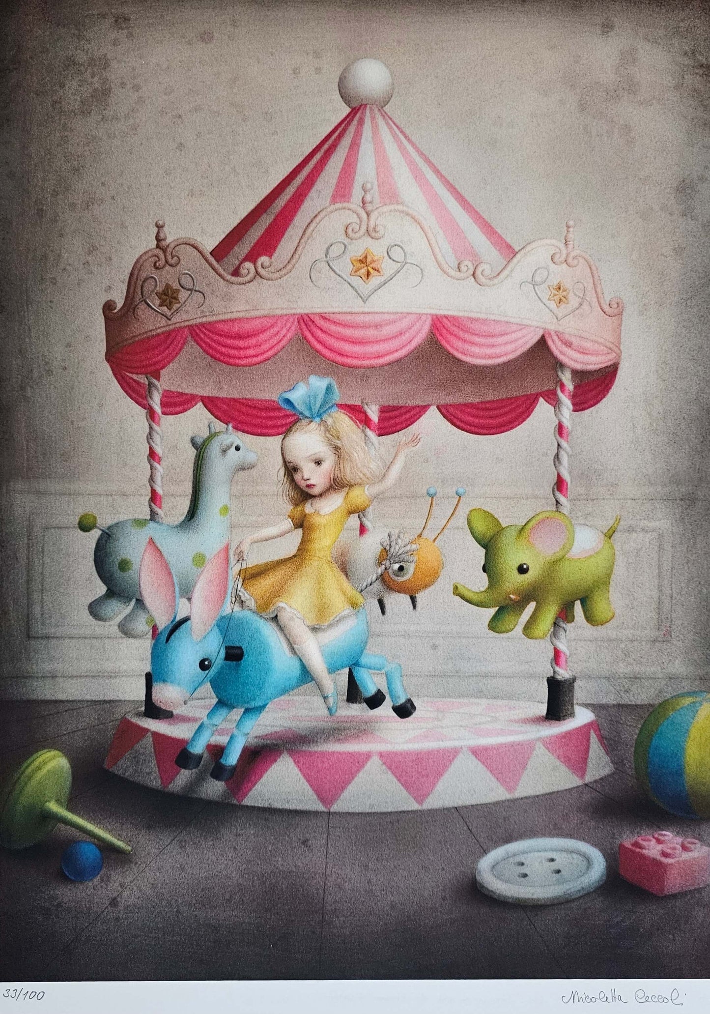 Nicoletta Ceccoli Mary Go Round Hand Signed Limited Edition Print