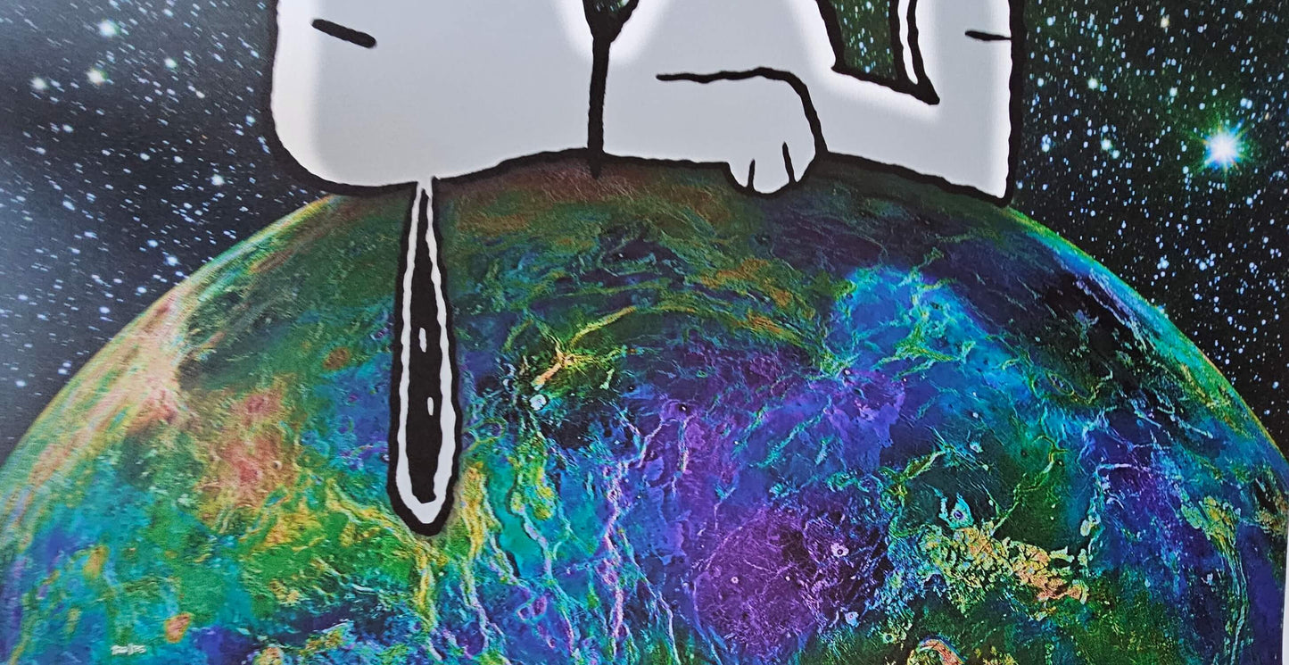 Peanuts "On Top of the World" Limited Edition Chromatic Pigment Ink Fine Art Print on Canvas