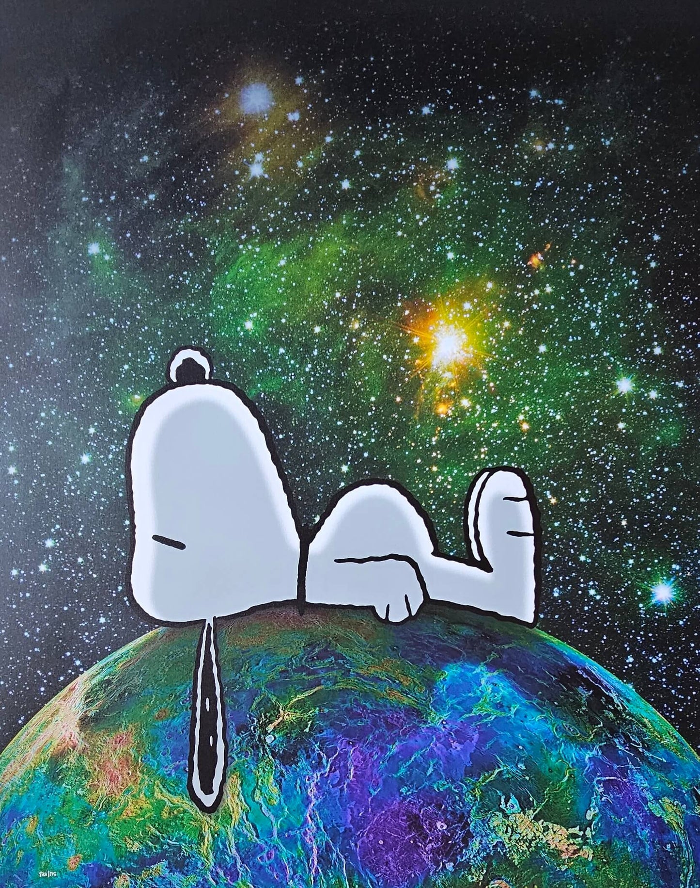 Peanuts "On Top of the World" Limited Edition Chromatic Pigment Ink Fine Art Print on Canvas
