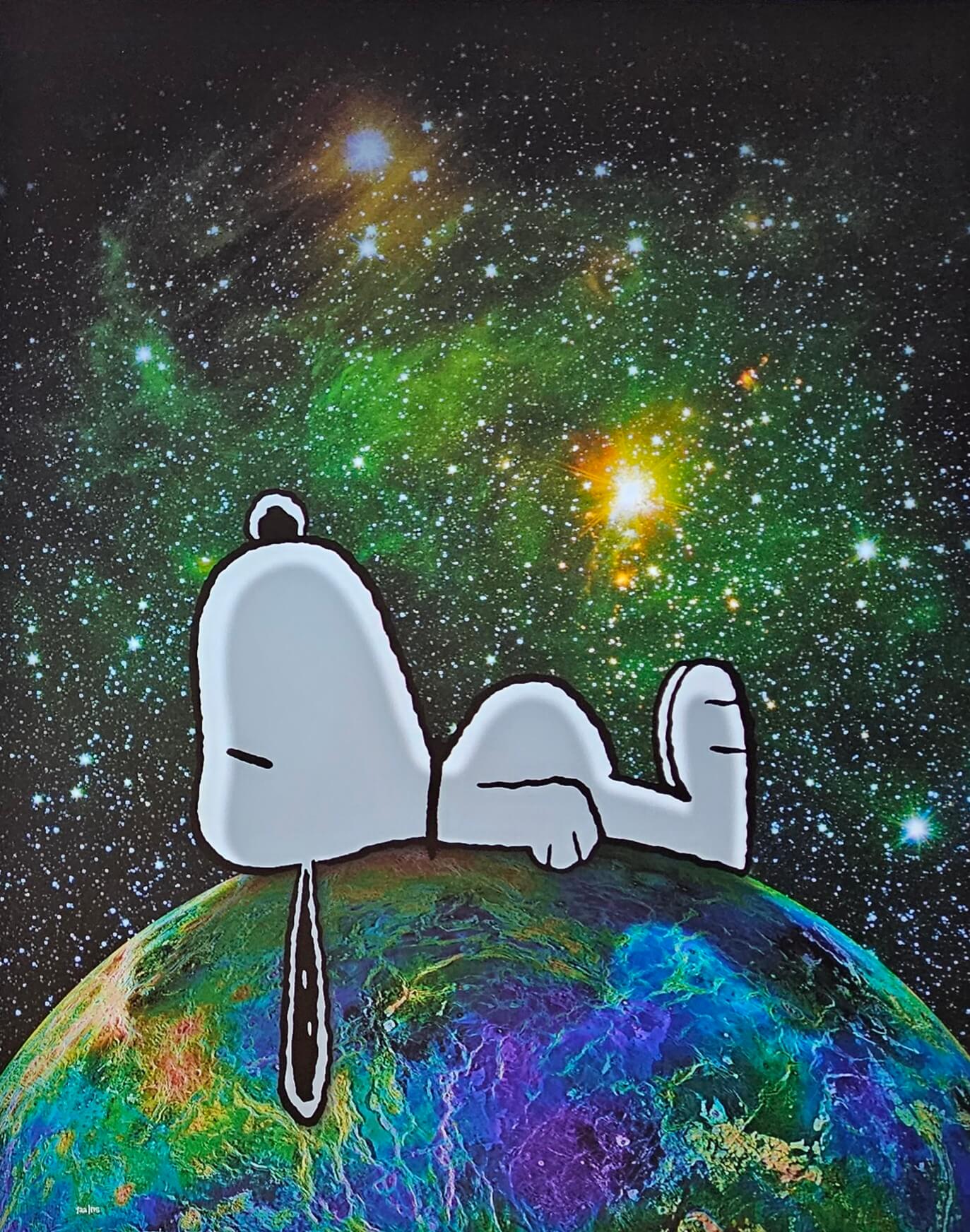 Peanuts "On Top of the World" Limited Edition Chromatic Pigment Ink Fine Art Print on Canvas
