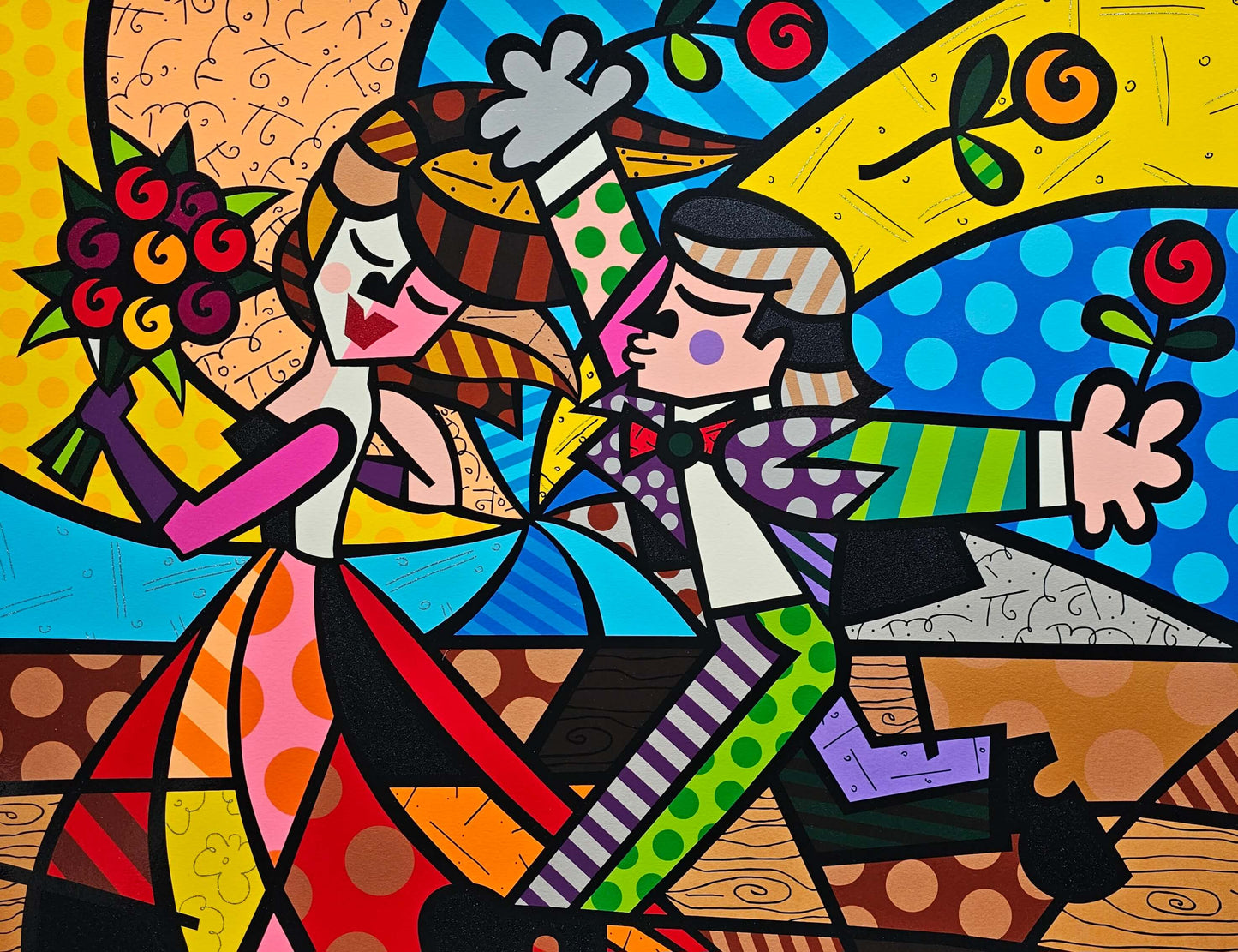 Romero Britto "Follow Me" Serigraph LARGE 40"