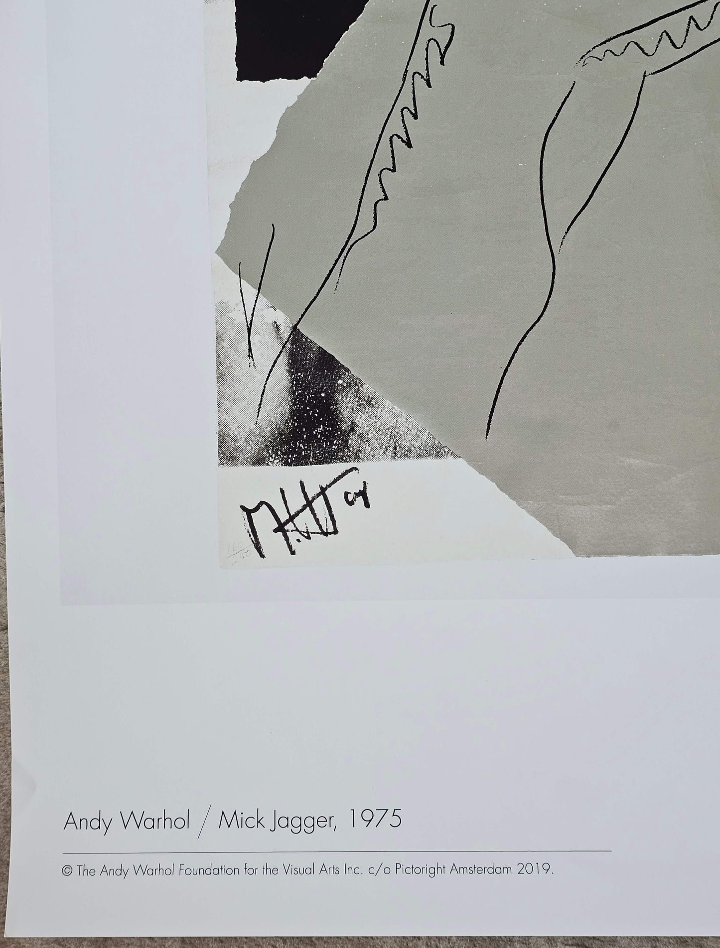 Andy Warhol "Mick Jagger 1975" Poster