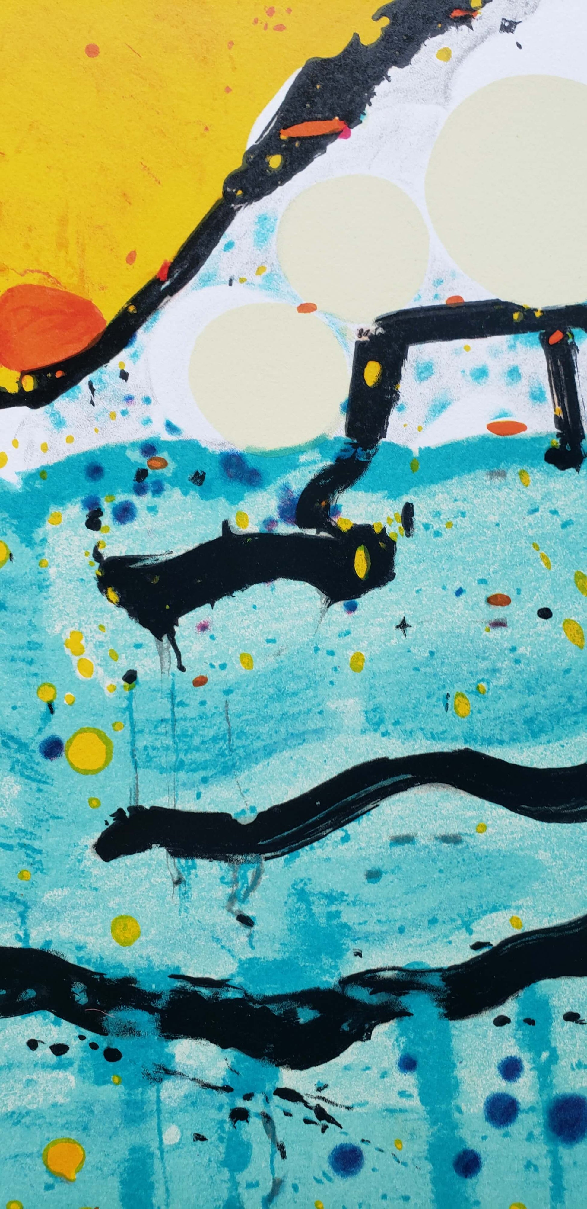 Bora Bora Boogie Oogie Peanuts Snoopy dog swimming by Tom Everhart detail
