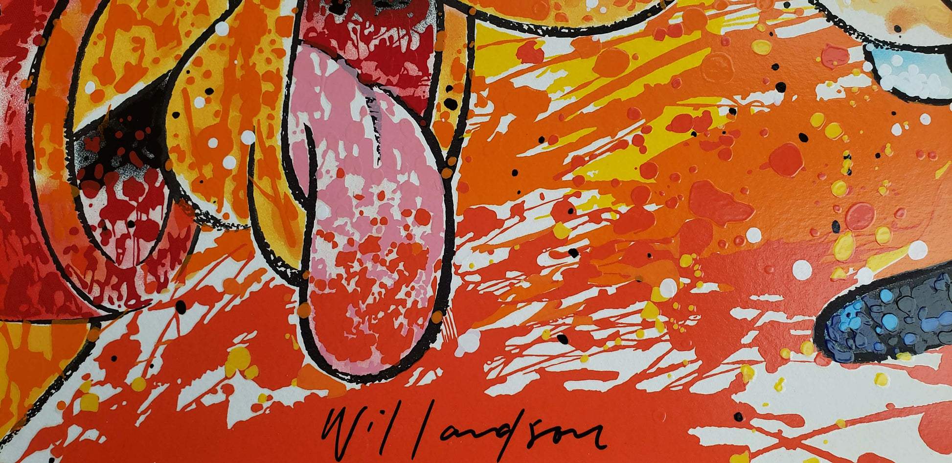 David Willardson "Twosome" Disney Art Pluto & Goofy dogs. Colorful Serigraph