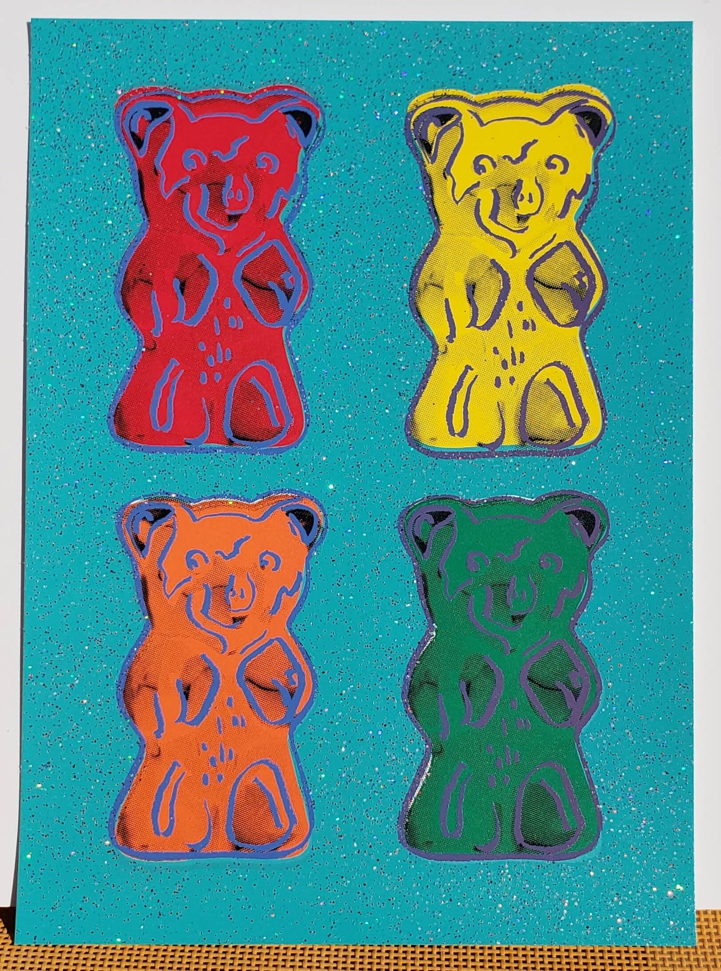 Four gummy bears