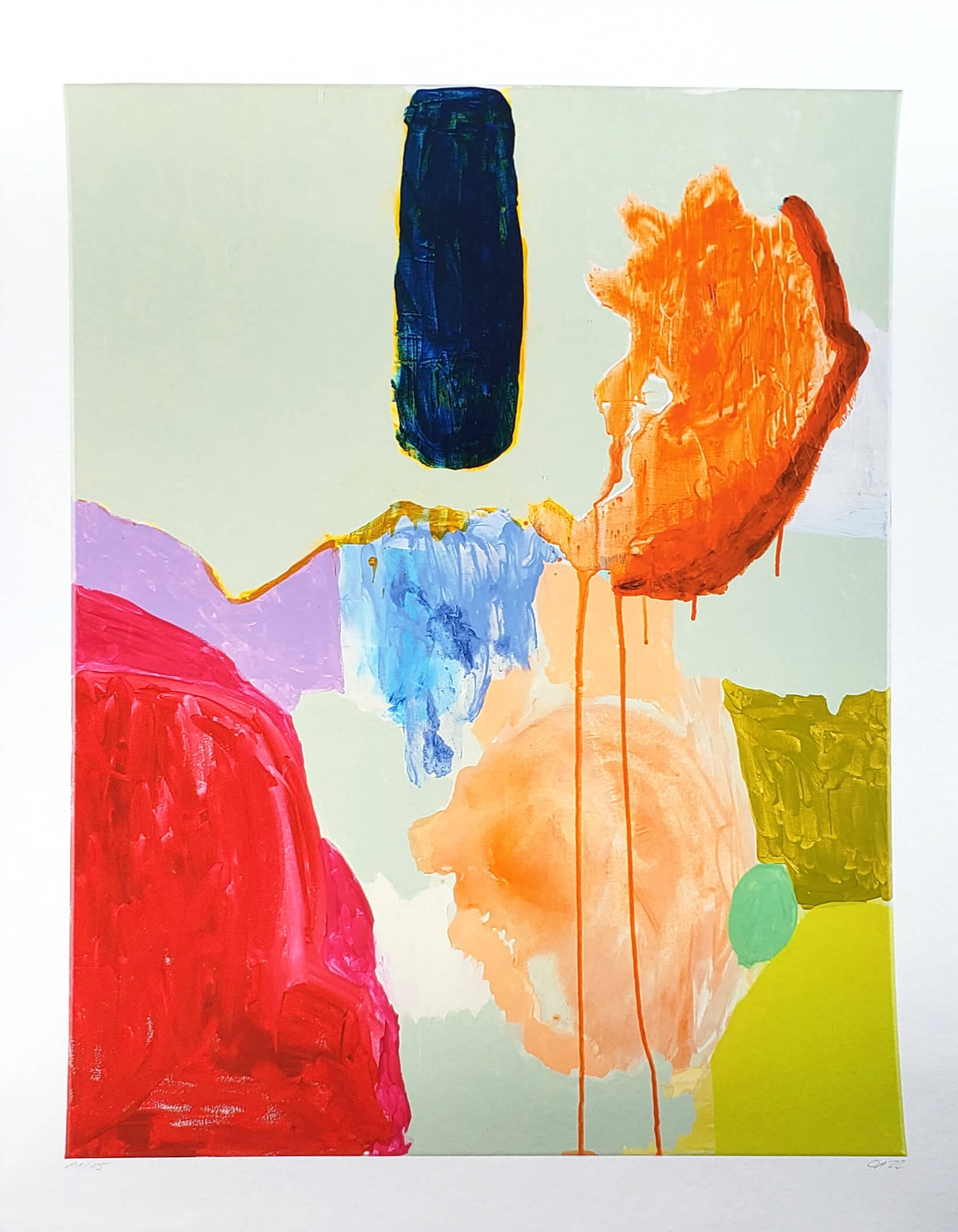 Olivia Acar Colorful Abstract Modern art 11/15 hand signed art print