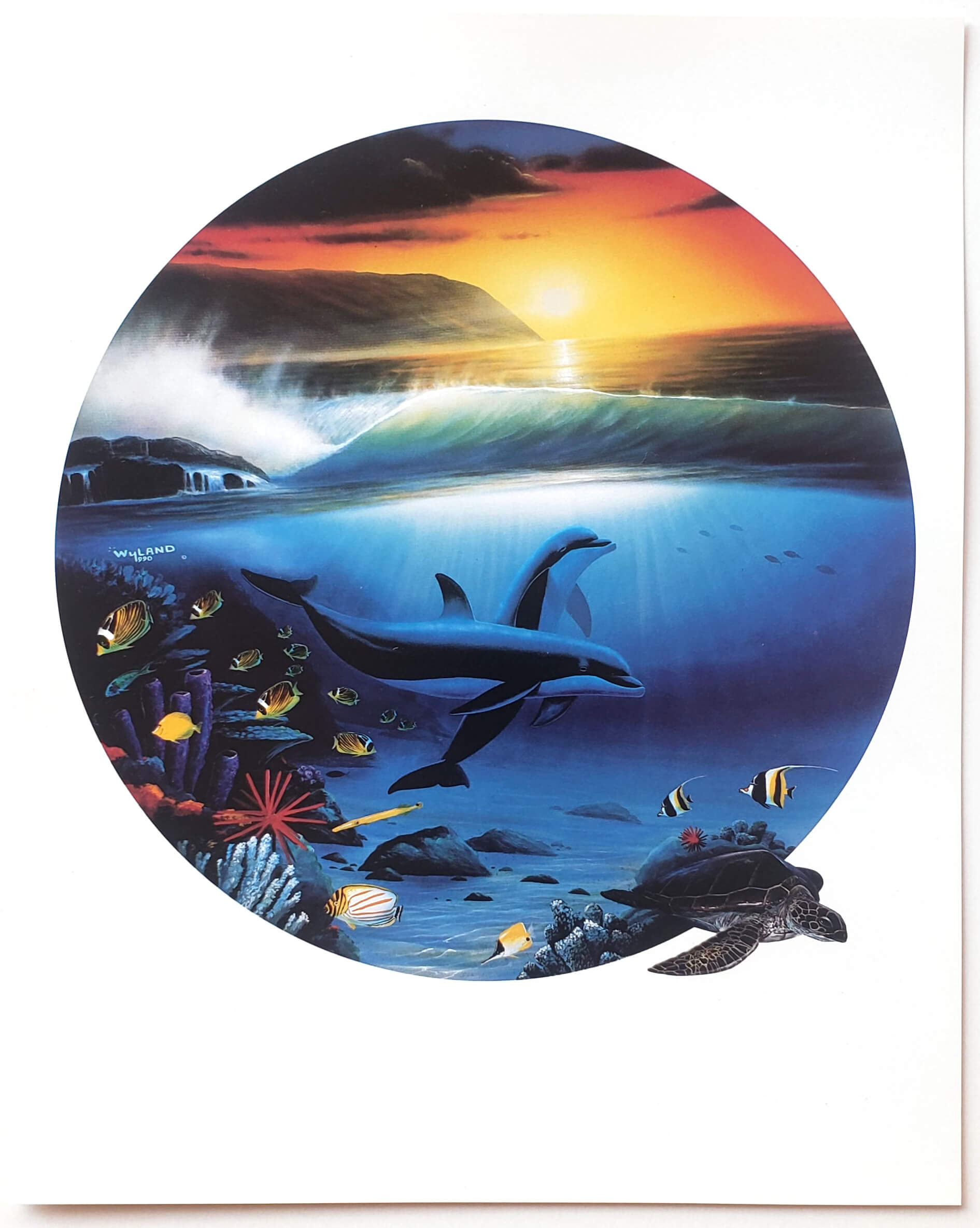 Wyland "Dolphin Days" 8x10 Art Print