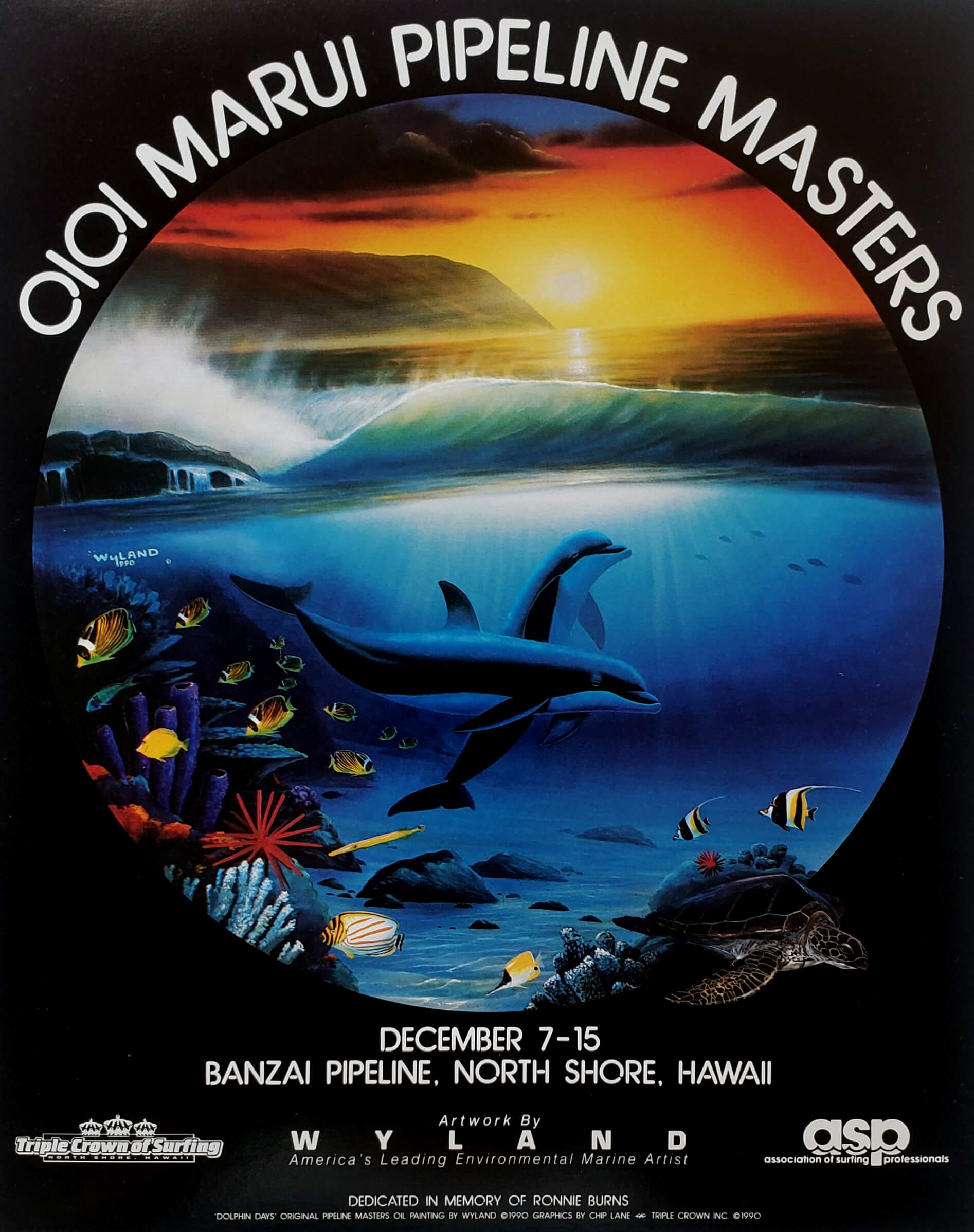 Wyland "Oioi Marui Pipeline Masters" 8x10 Art Print