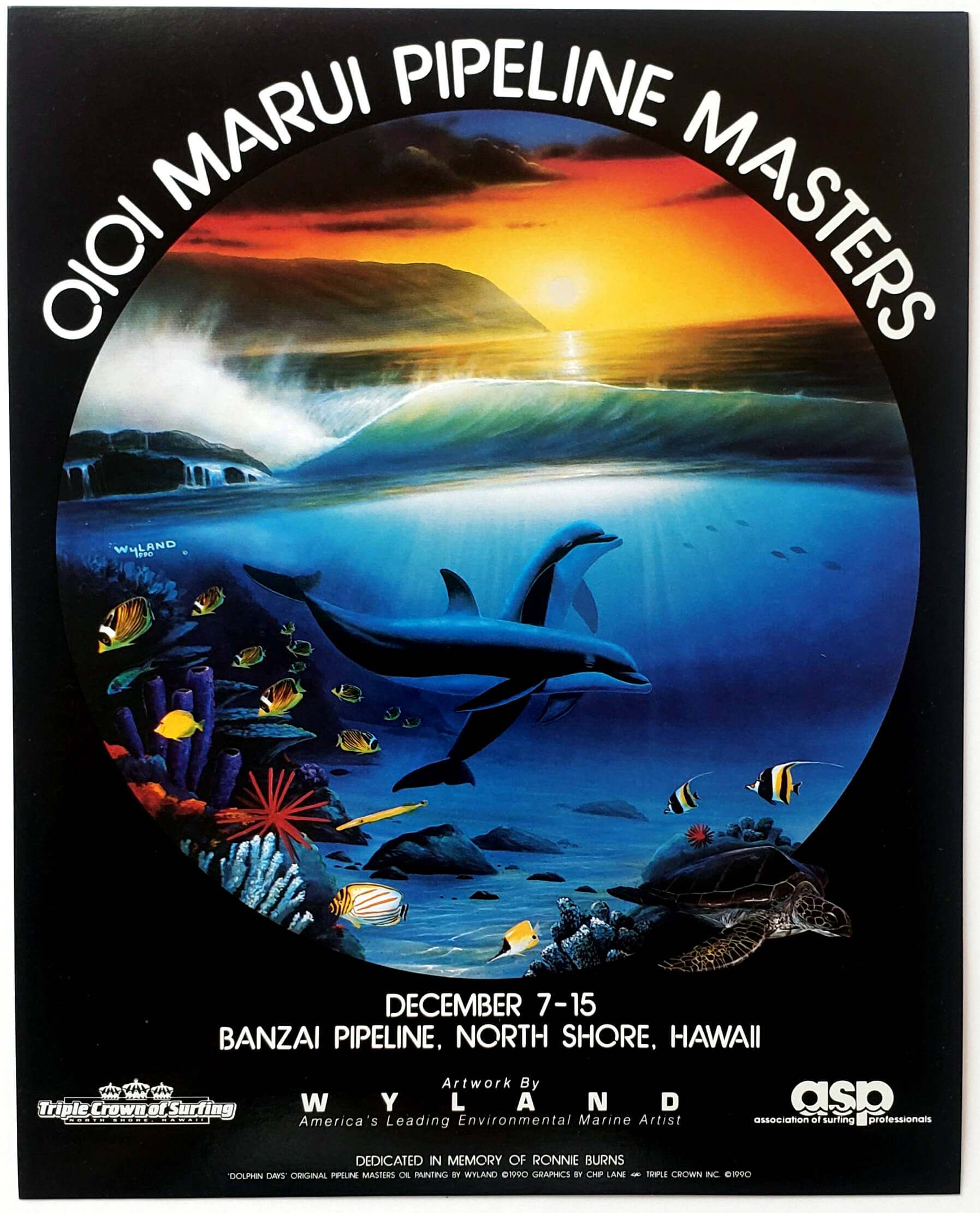 Wyland "Oioi Marui Pipeline Masters" 8x10 Art Print